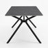 Modern Minimalist Dining Table, Sintered Stone Top - Tomichi 140 Grey