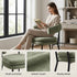 Modern Green Chenille Accent, Metal Frame - TONE PAIR CHAIR GREEN