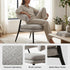 Modern Grey Chenille Armchair, Metal Frame - TONE PAIR CHAIR GREY
