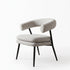 Modern Grey Chenille Armchair - TONE CHAIR GREY