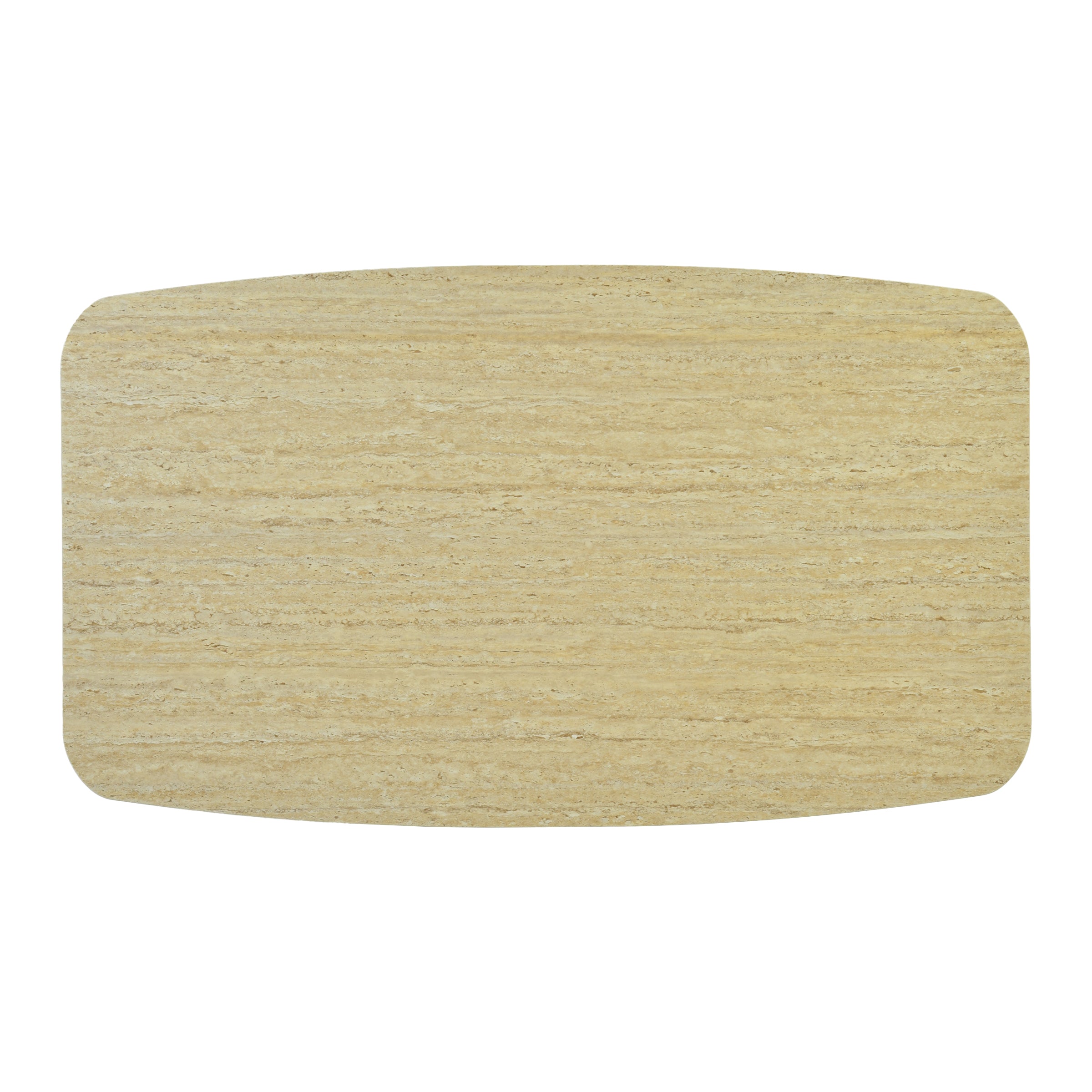 Modern Panel Table, Steel & Particle Board - TRELS TRAVERTINE