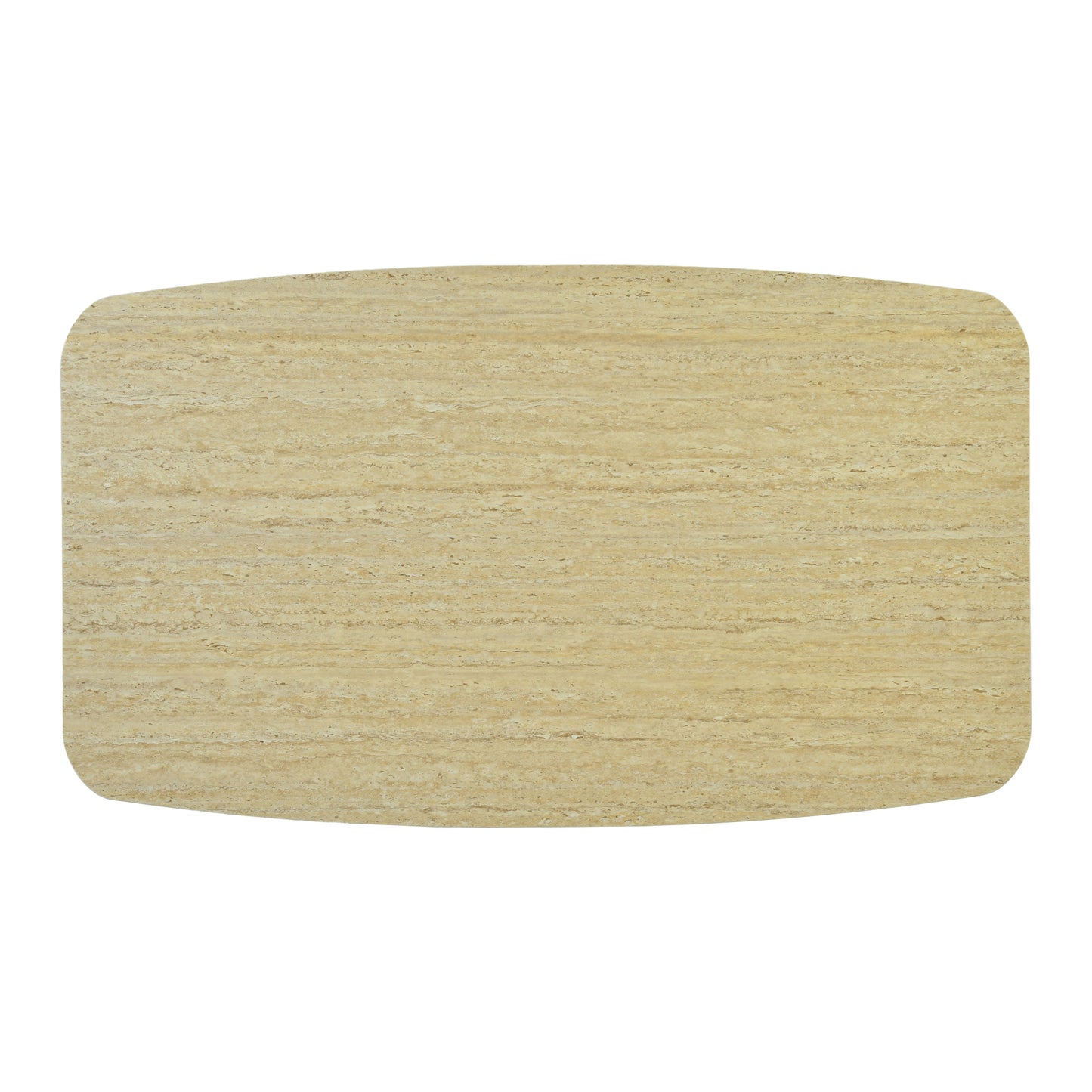 Modern Panel Table, Steel & Particle Board - TRELS TRAVERTINE