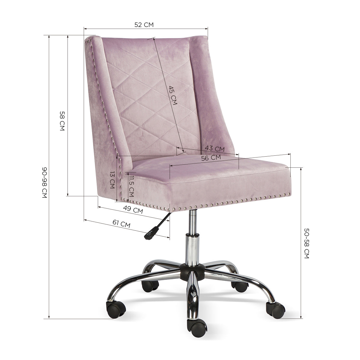 Tronco Velvet Office Chair