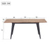 Modern Extendable Dining Table, MDF Wood, Black Metal Legs - TROWA NL
