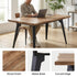 Modern Extendable Dining Table, MDF Wood, Black Metal Legs - TROWA NL