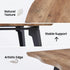 Modern Extendable Dining Table, MDF Wood, Black Metal Legs - TROWA NL