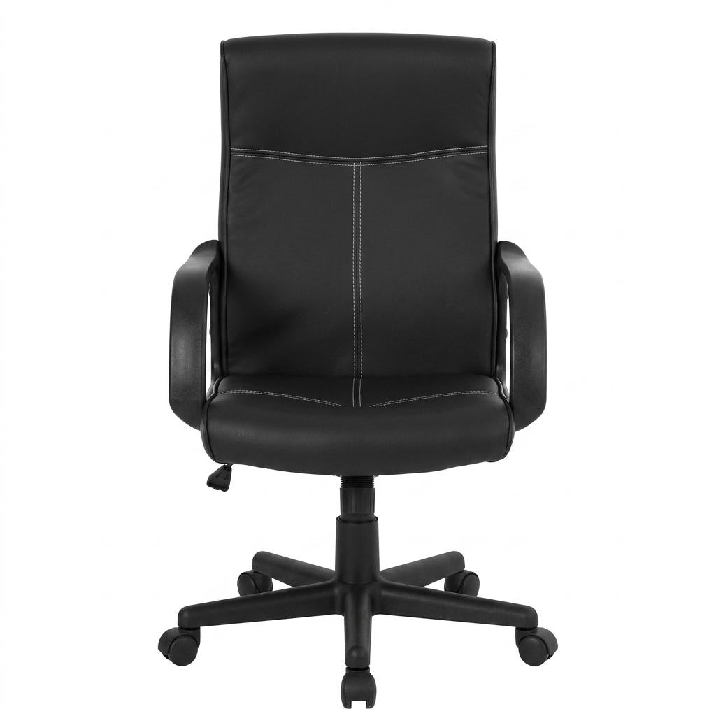 Modern Black PVC Office Chair – TVEIT LP