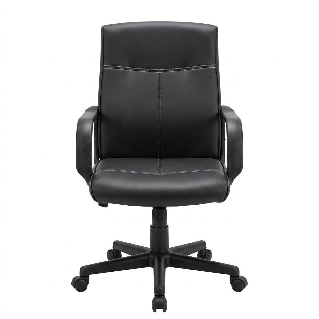 Modern Black PU Office Chair – TVEIT NOR