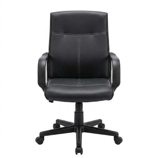 Modern Black PU Office Chair – TVEIT NOR