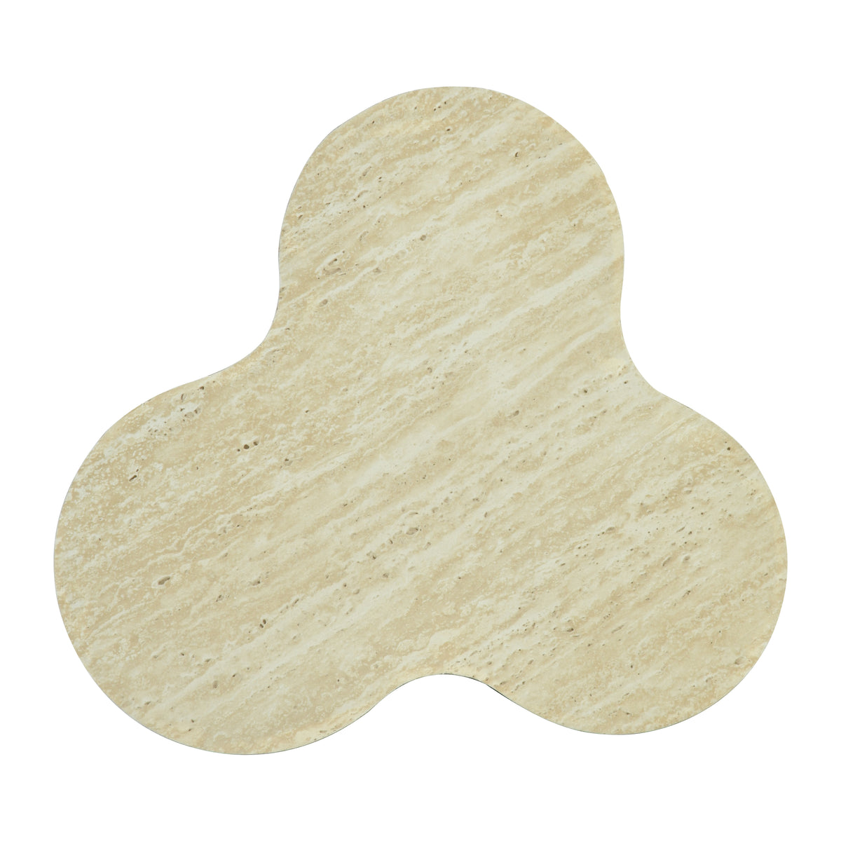 Paleovolcanic Modern Beige Decorative Tray, MDF Finish - TYRA