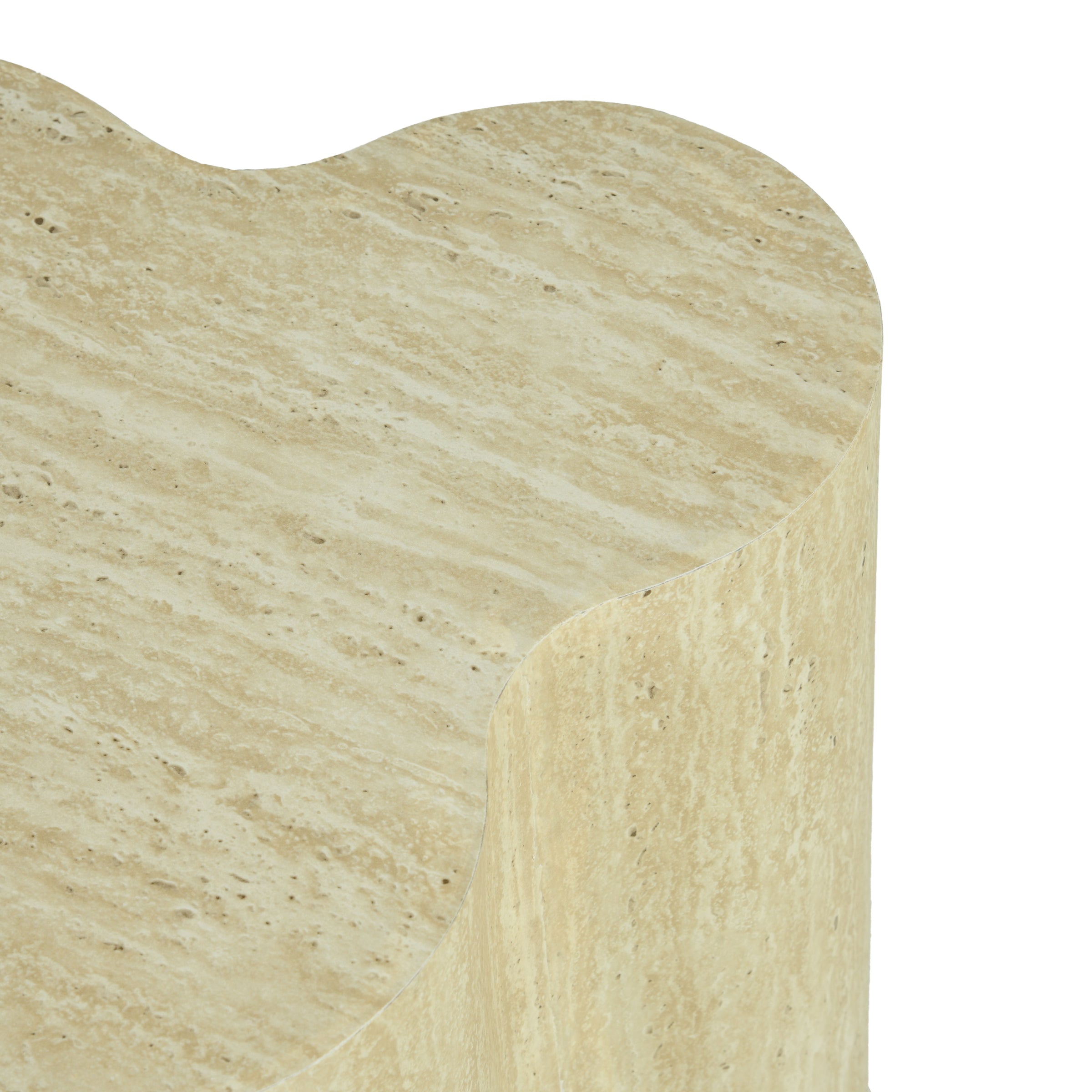 Paleovolcanic Modern Beige Decorative Tray, MDF Finish - TYRA