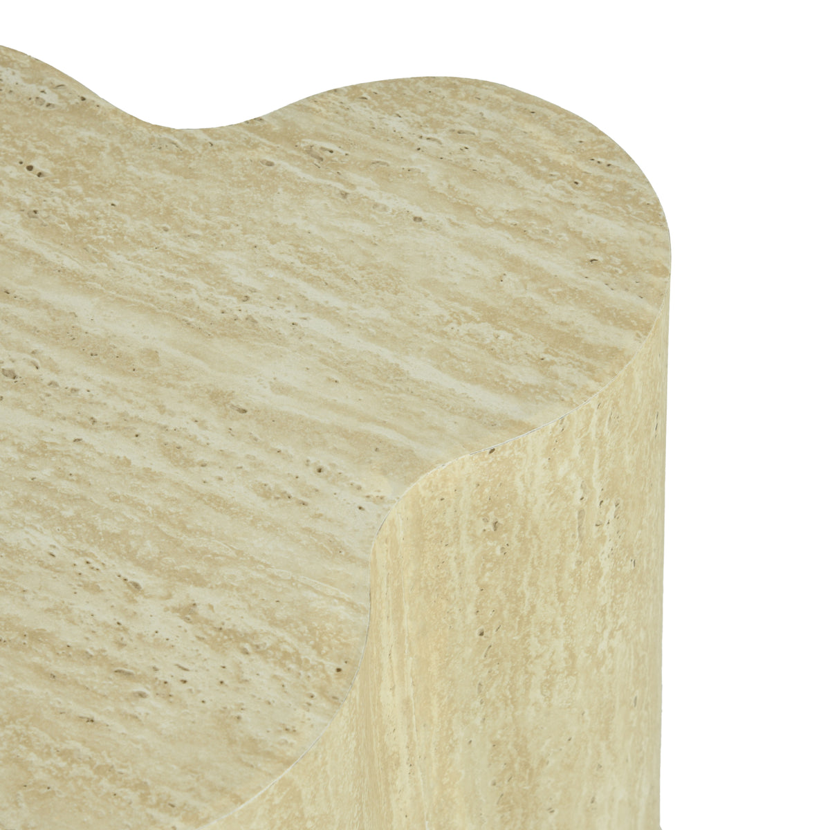 Paleovolcanic Modern Beige Decorative Tray, MDF Finish - TYRA