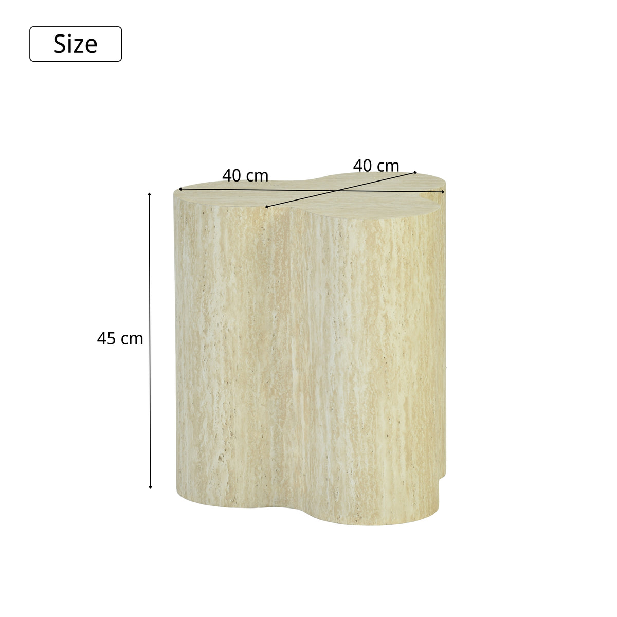 Paleovolcanic Modern Beige Decorative Tray, MDF Finish - TYRA