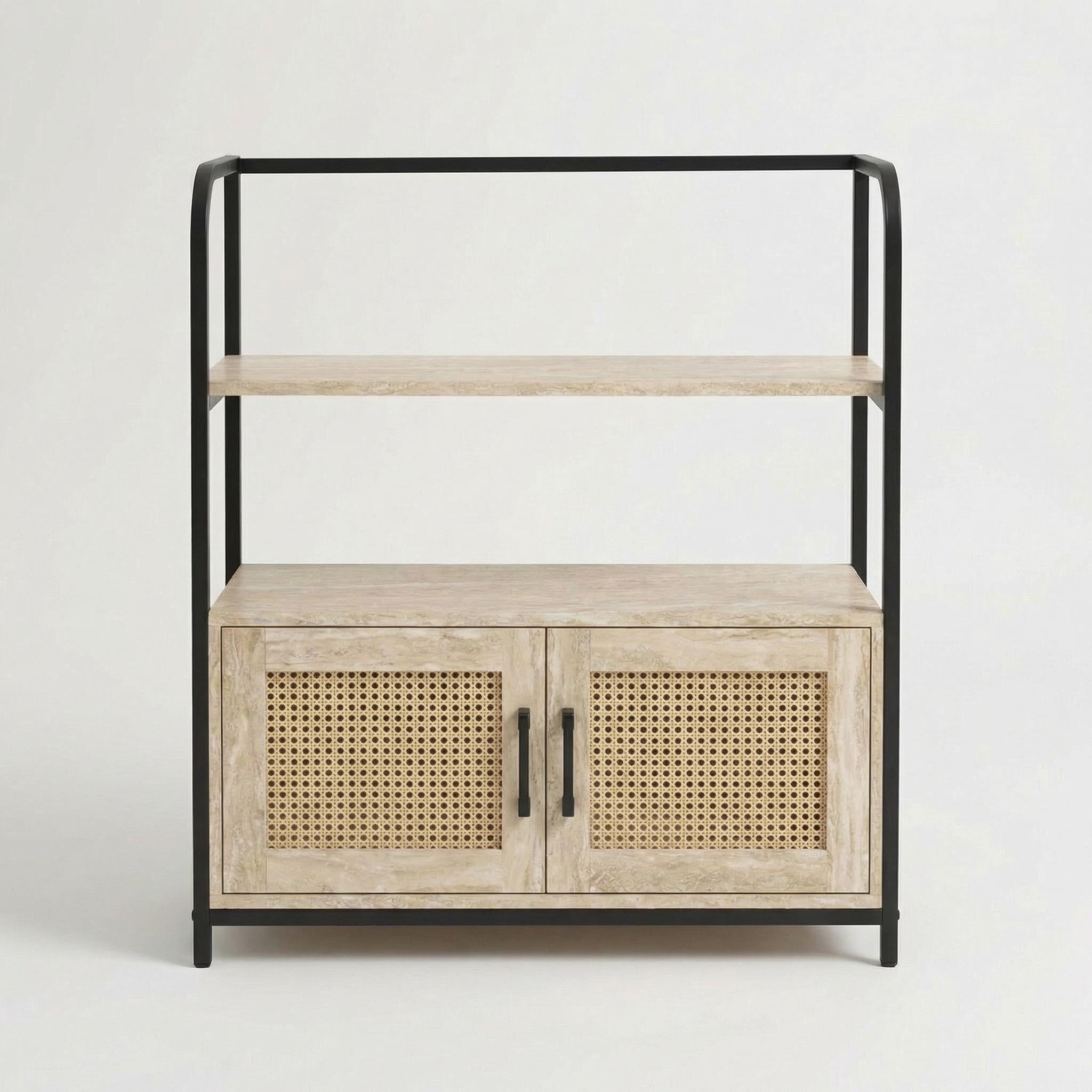 Navalistically Modern Grooved Cabinet, MDF & Metal - UGVUX