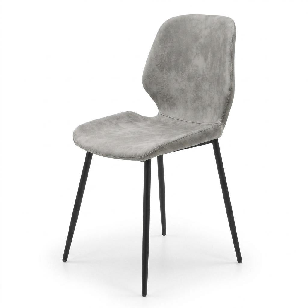 Modern Grey Upholstered Dining Chair - UKUN