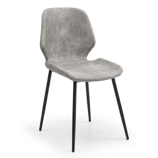 Modern Grey Upholstered Dining Chair - UKUN