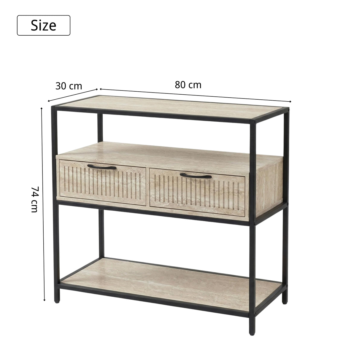 Retirant Modern Sideboard, MDF & Metal Frame - VEGIA
