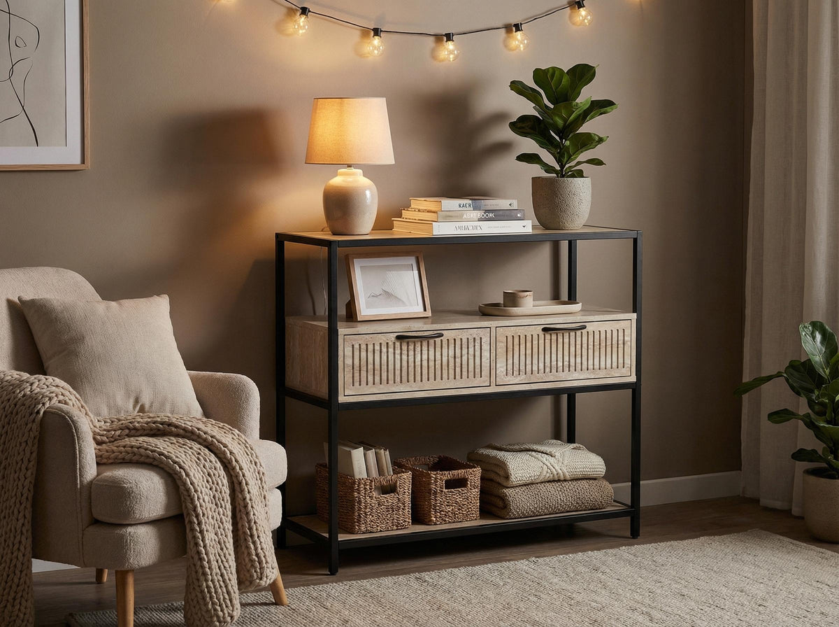 Retirant Modern Sideboard, MDF & Metal Frame - VEGIA
