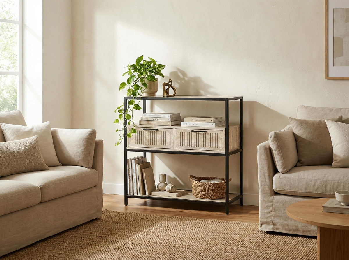 Retirant Modern Sideboard, MDF & Metal Frame - VEGIA