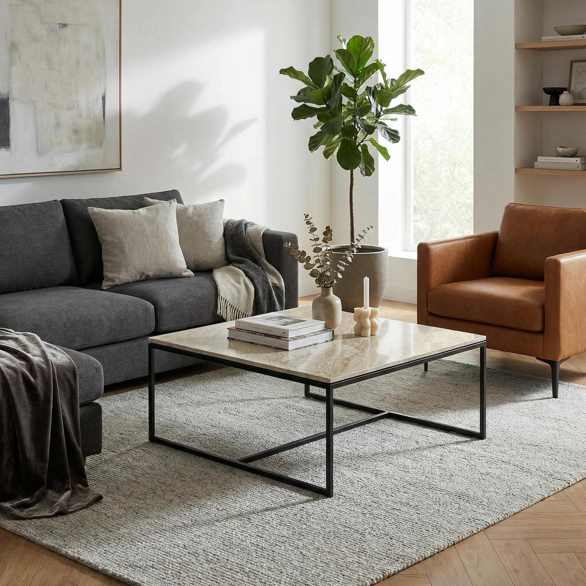 Modern Minimalist Coffee Table, Sleek Accent Design - VELON