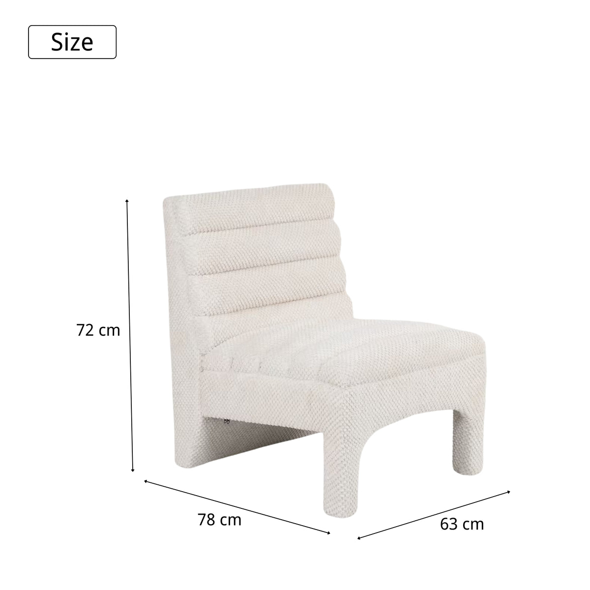 Hoots Modern Chaise, Wooden Frame Fabric - VEZETH 1