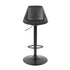 Modern Bar Stool, Cream PP & Black Fabric Cushion - VINCI BLACK