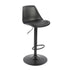 Modern Bar Stool, Cream PP & Black Fabric Cushion - VINCI BLACK
