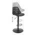 Modern Bar Stool, Cream PP & Black Fabric Cushion - VINCI BLACK
