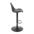 Modern Bar Stool, Cream PP & Black Fabric Cushion - VINCI BLACK