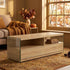 Modern Oak TV Stand, Tempered Glass Frame - VINE OAK