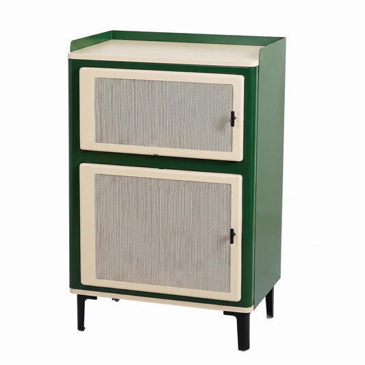Modern Green Iron Storage, Space-Saving Cabinet - VINTAGIO T GREEN