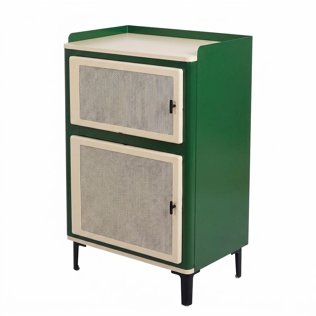 Modern Green Iron Storage, Space-Saving Cabinet - VINTAGIO T GREEN