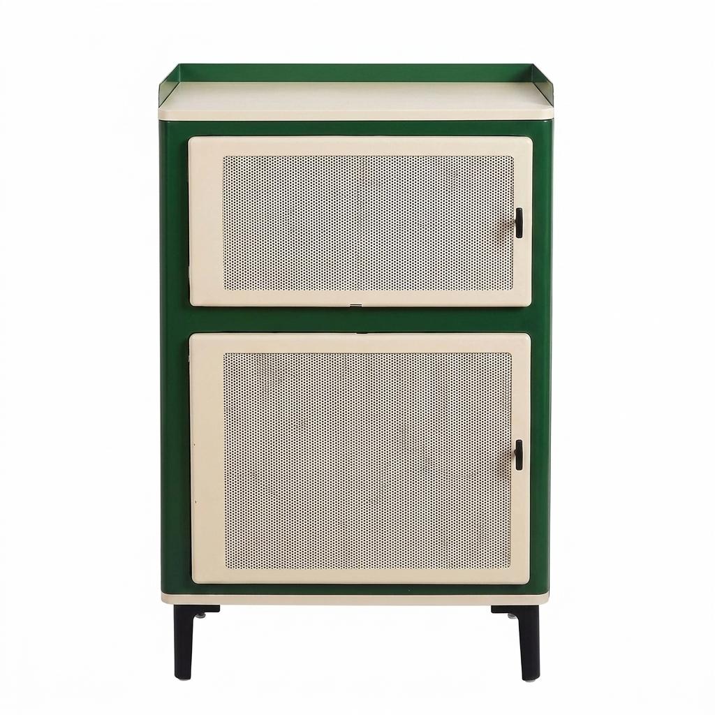 Modern Green Iron Storage, Space-Saving Cabinet - VINTAGIO T GREEN