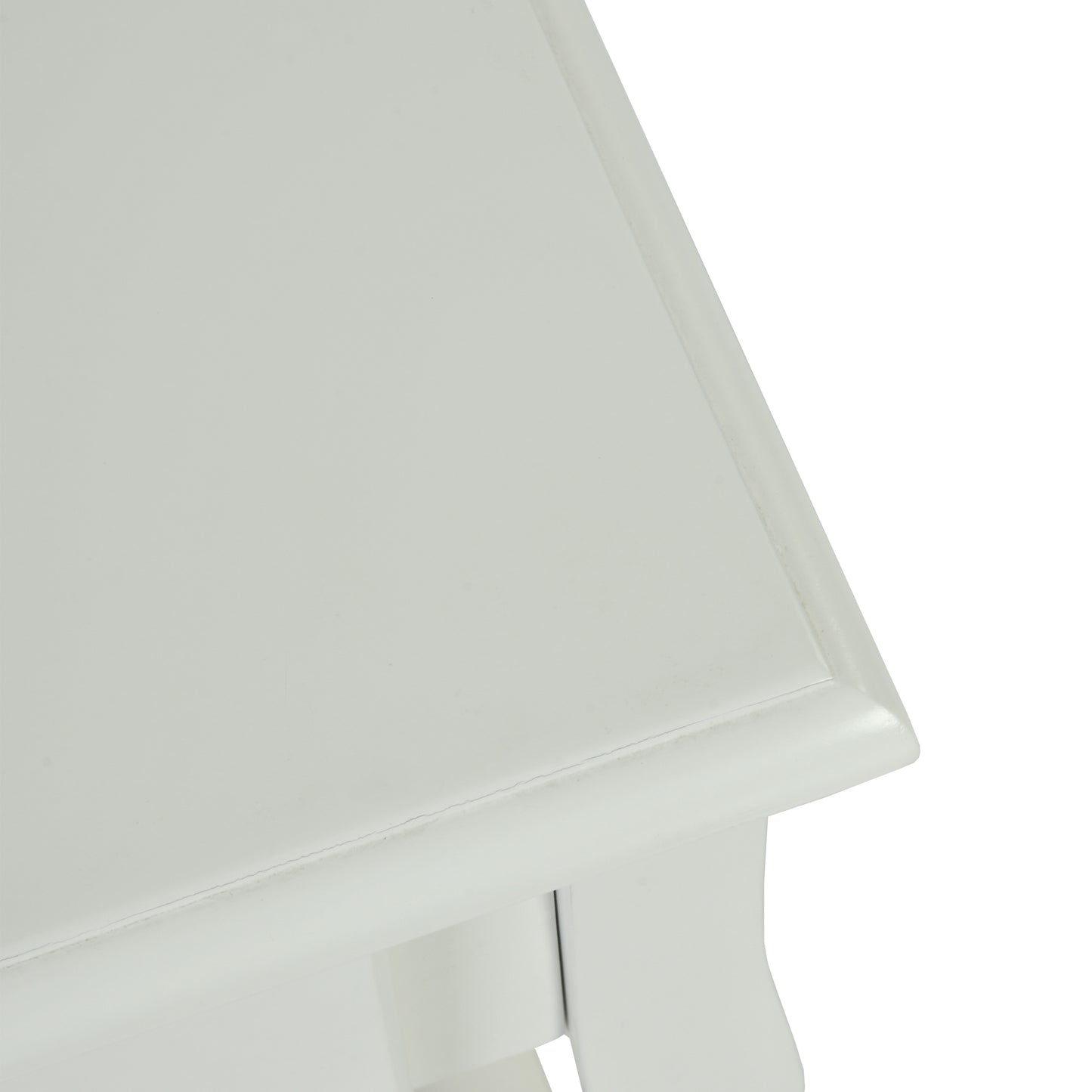 Classic White Wooden Nightstand with Drawer - VIRAQ