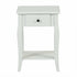 Classic White Wooden Nightstand with Drawer - VIRAQ