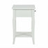 Classic White Wooden Nightstand with Drawer - VIRAQ