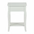 Classic White Wooden Nightstand with Drawer - VIRAQ