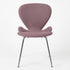 Modern Blush Dining Chair, Fabric Upholstery & Bent Wood - VIVI 2PCS BLUSH