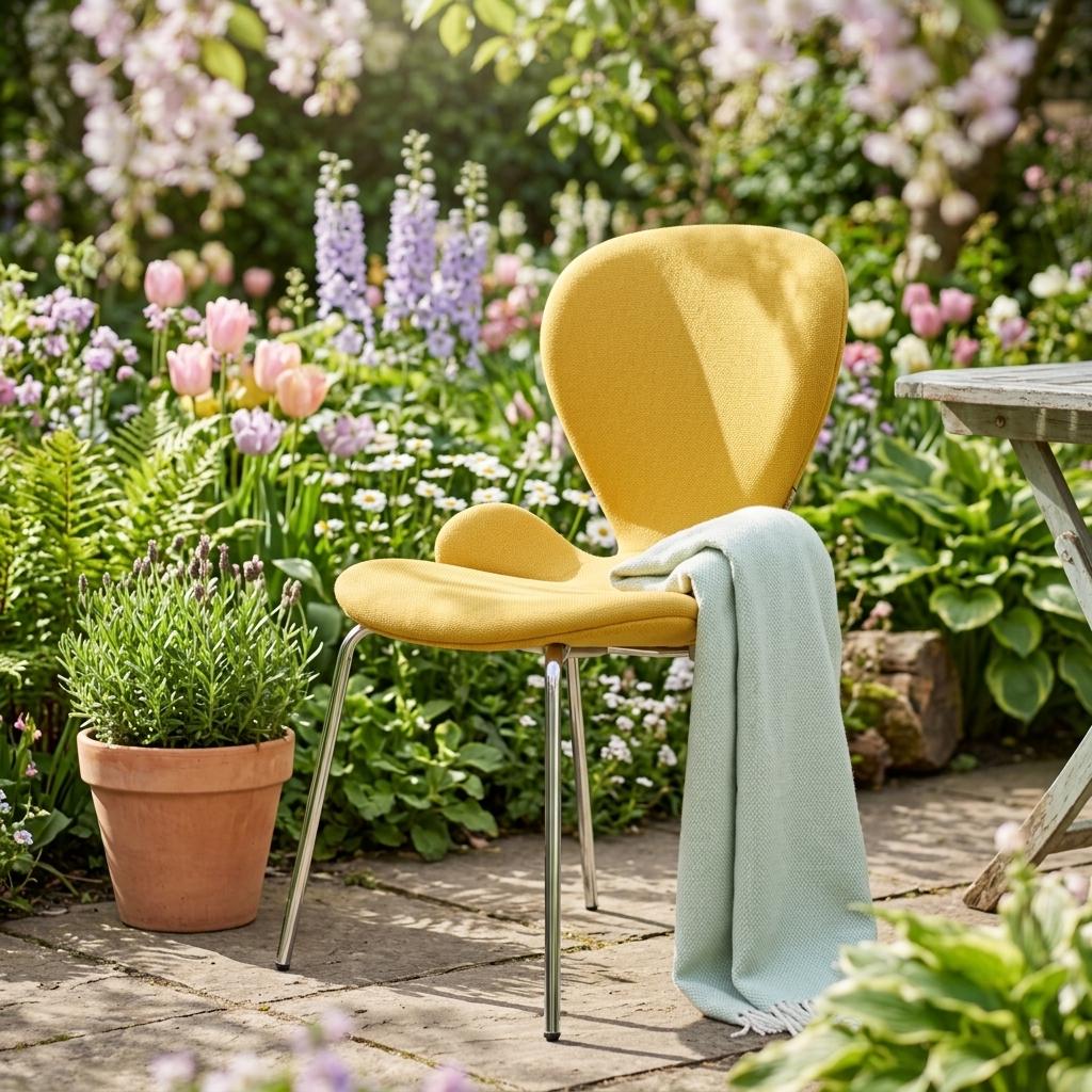 Modern Yellow Bentwood Dining Chair Set – VIVI 2PCS YELLOW
