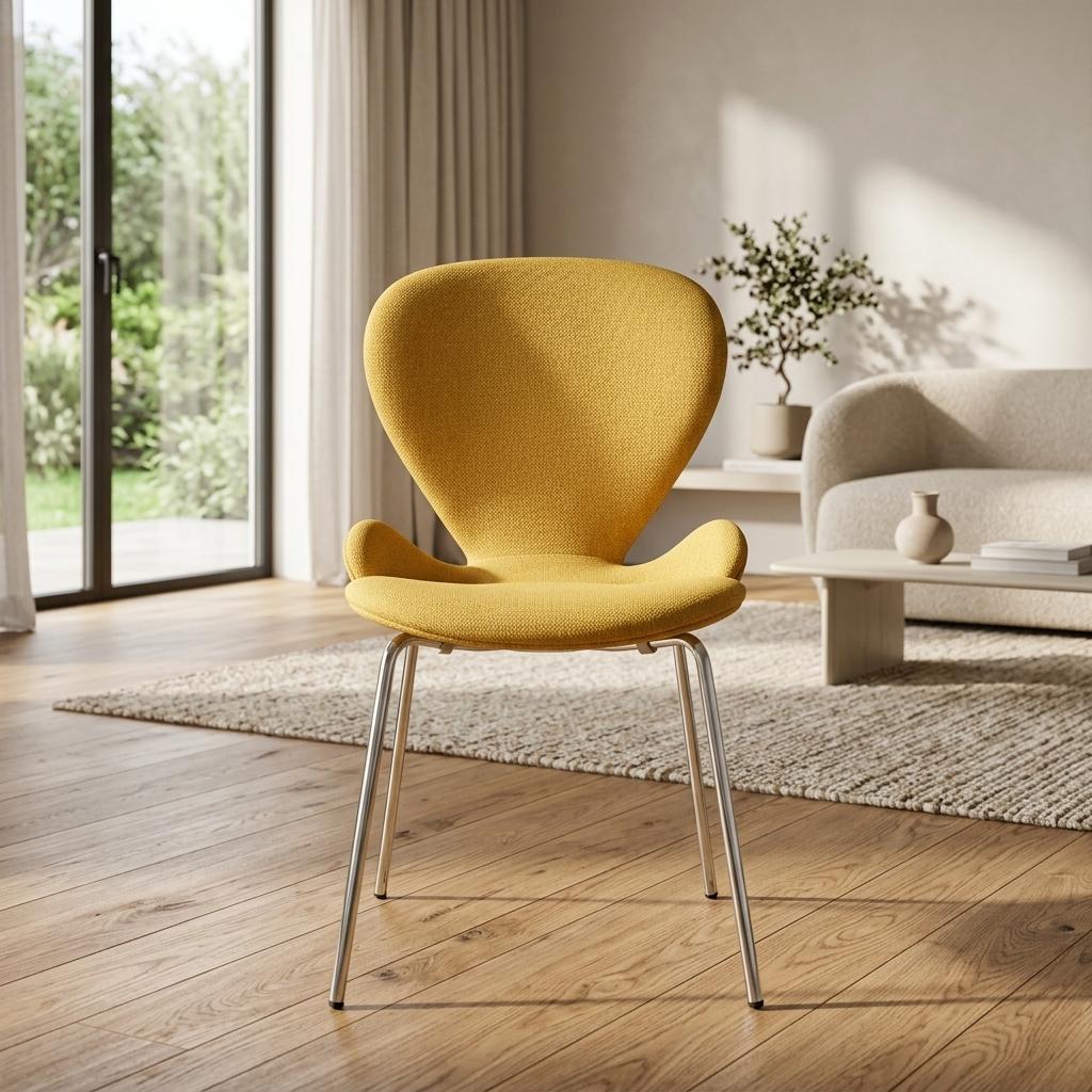Modern Yellow Bentwood Dining Chair Set – VIVI 2PCS YELLOW