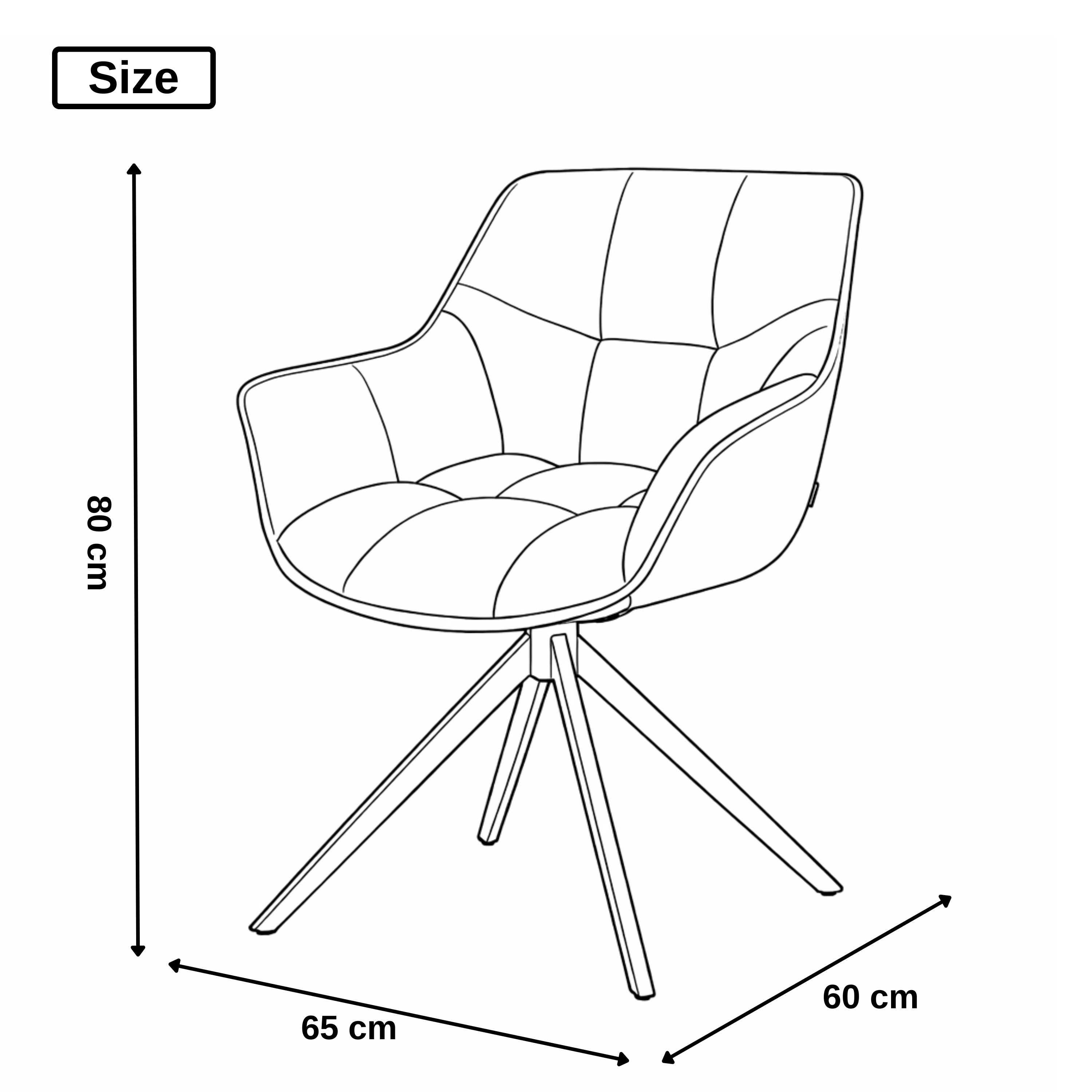 Modern Dining Accent Chair, Sleek Design - VORO