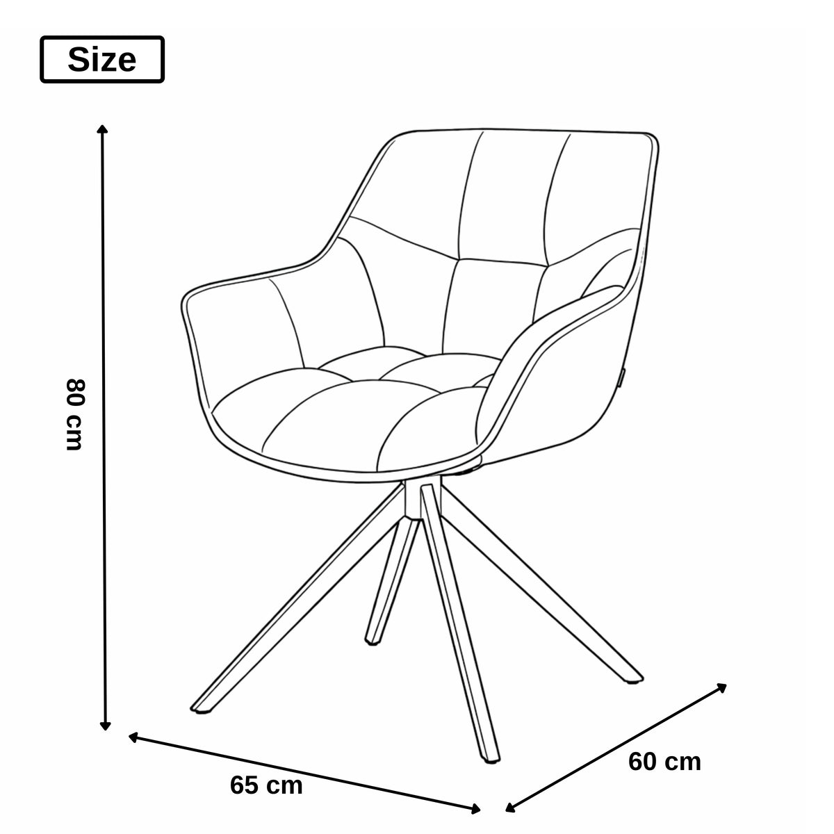 Modern Dining Accent Chair, Sleek Design - VORO