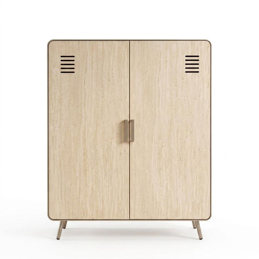 WALNUT 2 DOORS YELLOW TRAVERTINE