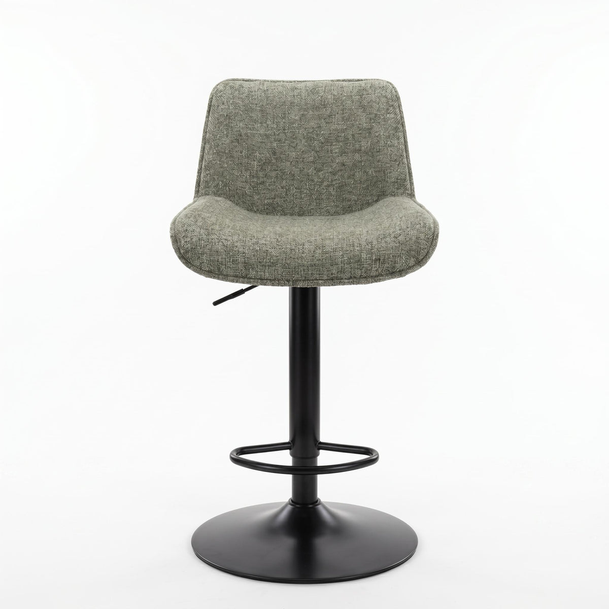 Modern Bar Stool, Fabric Upholstery & Gas Lift - WENNY