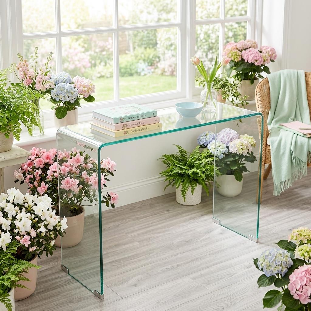 Modern Clear Glass, Space-Saving Coffee Table - WEYBRN CNSL