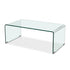 Modern Clear Glass, Sleek Design - WEYBRN Coffee Table
