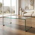 Modern Clear Glass, Sleek Design - WEYBRN Coffee Table