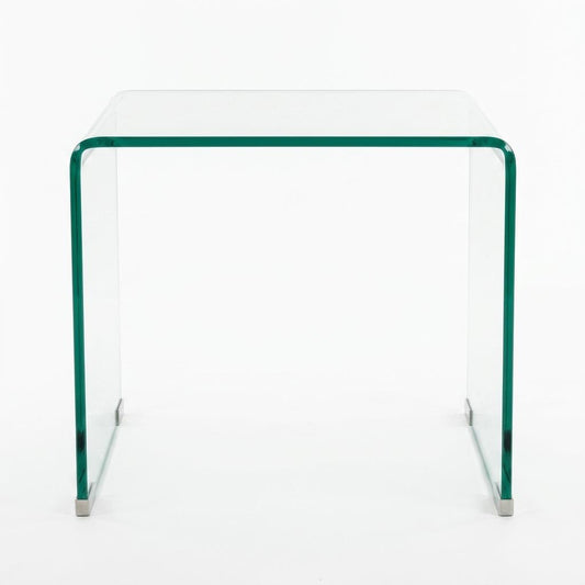Modern Clear Glass, Space-Saving Design - WEYBRN Side Table
