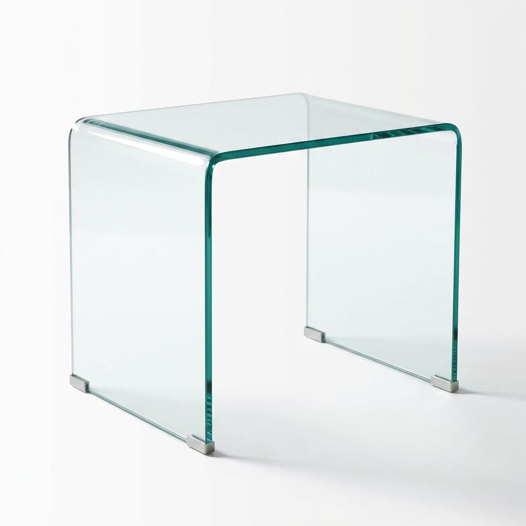 Modern Clear Glass, Space-Saving Design - WEYBRN Side Table