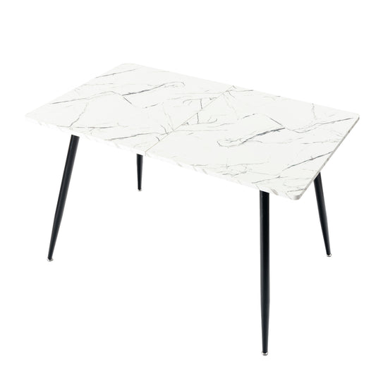WHALEN WHITE MARBLE TABLE 120 KD Dining Table